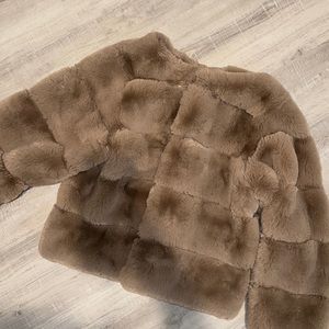 Fashion Nova Faux Fur Crop Jacket
